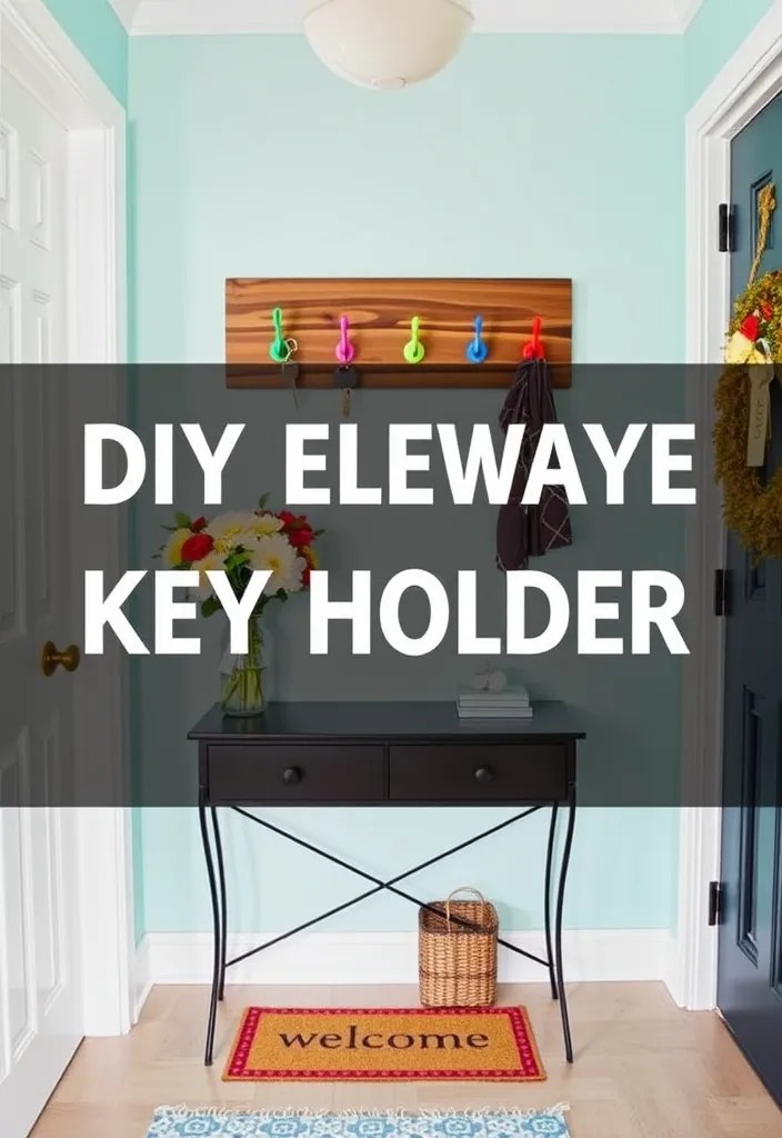 25 Ridiculously Easy DIY Home Decor Projects (Even Your Cat Could Do #9!) - 18. DIY Key Holder