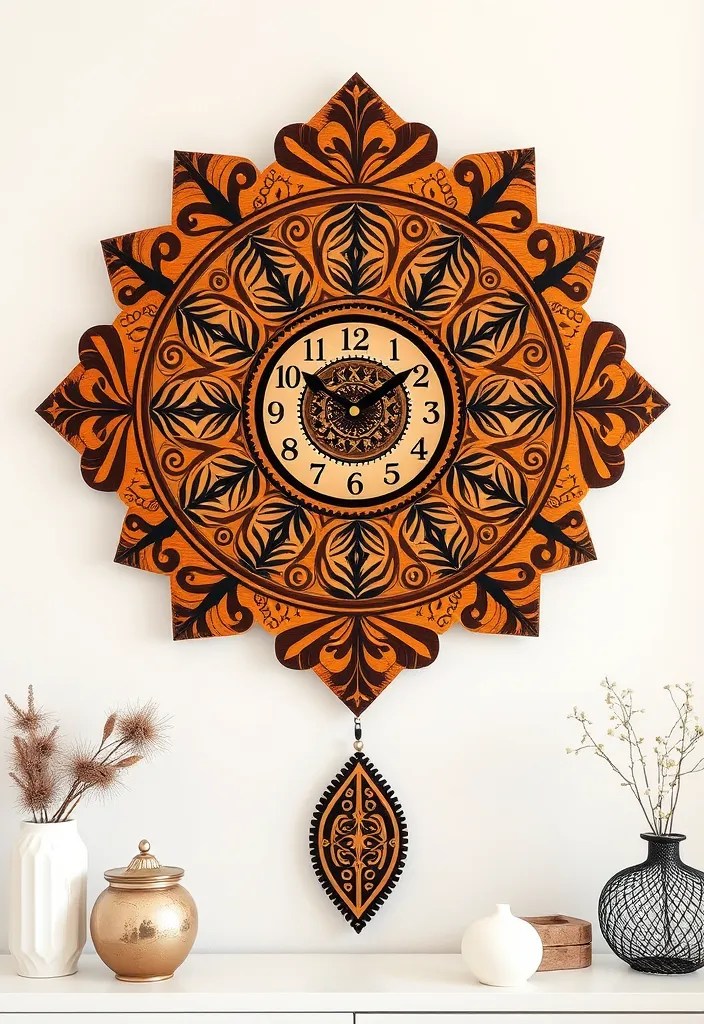 25 Ridiculously Easy DIY Home Decor Projects (Even Your Cat Could Do #9!) - 21. Decorative Wall Clock