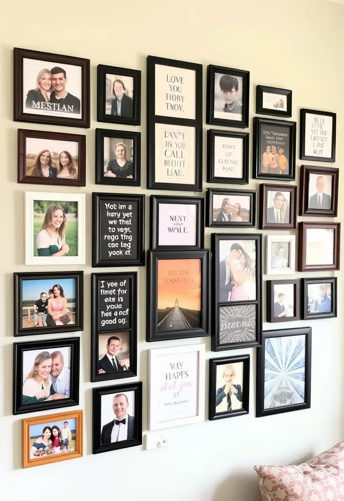 25 Ridiculously Easy DIY Home Decor Projects (Even Your Cat Could Do #9!) - 5. Frame Collage Wall